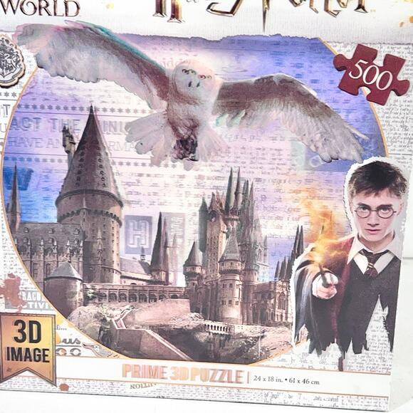 Harry Potter Hogwarts & Hedwig Prime 3D Puzzle 500pc 24"x18" New Sealed - Picture 4 of 4